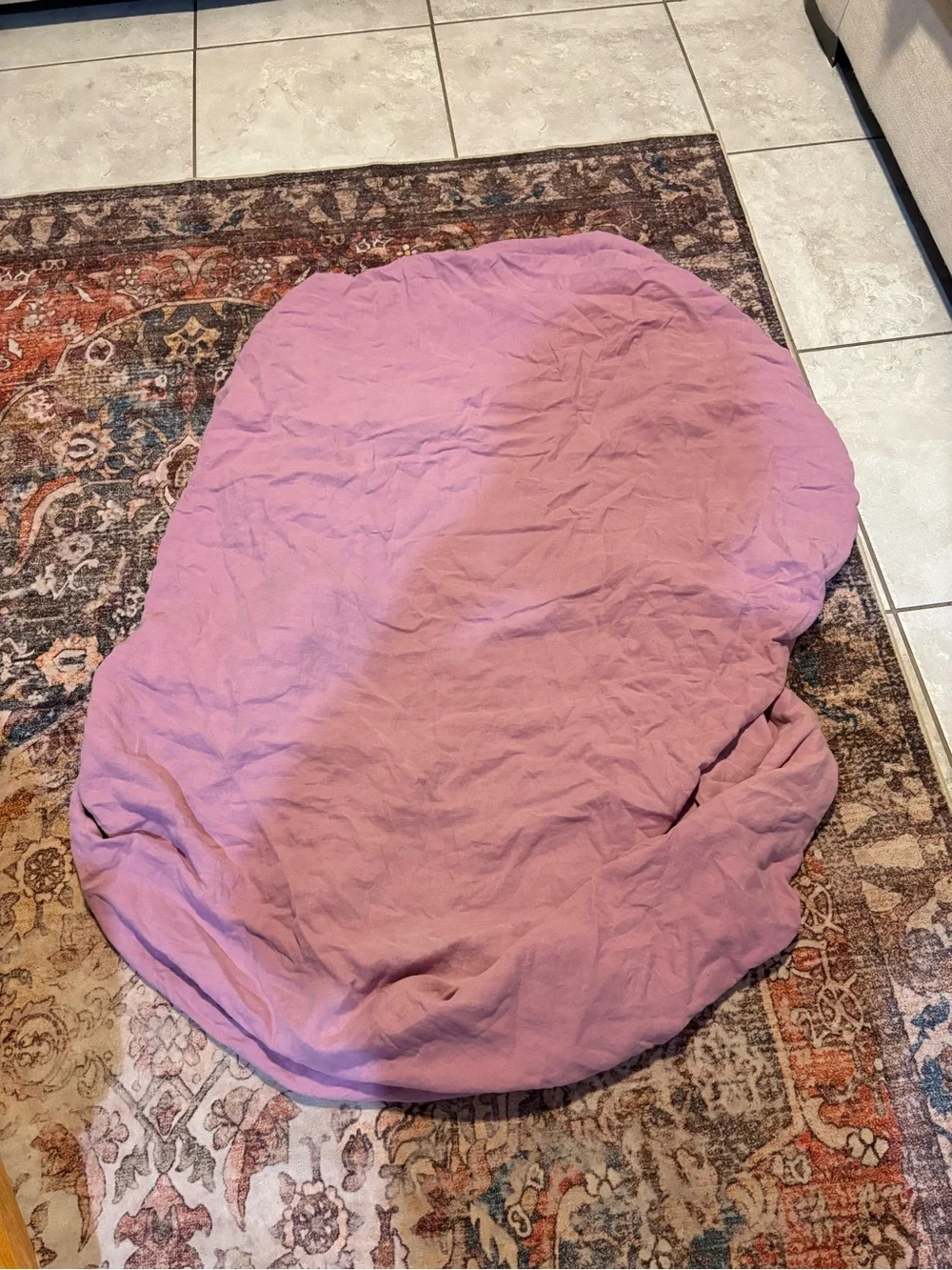 Piglet in Bed Single 100 linen Fitted Sheet - Soft Purple Bedding PINK